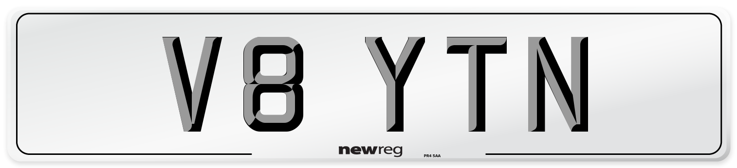 V8 YTN Number Plate from New Reg